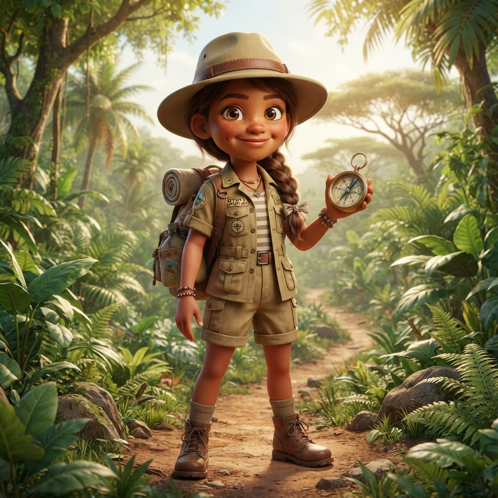 Illustration of Explorer Neyney, The Fearless Pathfinder